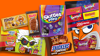 Mars Snacking 2026 Halloween lineup featuring new SKITTLES POP’d Creepy Crunch and TWIX Skulls.